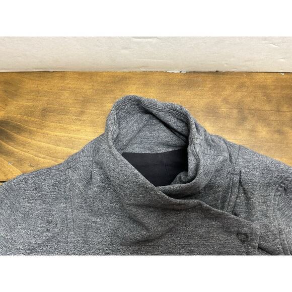 Lululemon Cardigan Sweater Womens 6 Gray Thats A Wrap Yoga Stretch Snap - Picture 4 of 13